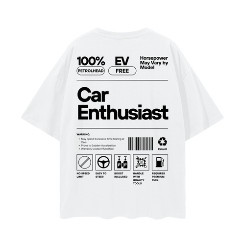 Car Enthusiast Tee | White